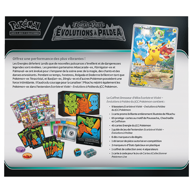 Pokemon Coffret Evolutions à Paldea Dresseur d&#39;Elite ETB EV02