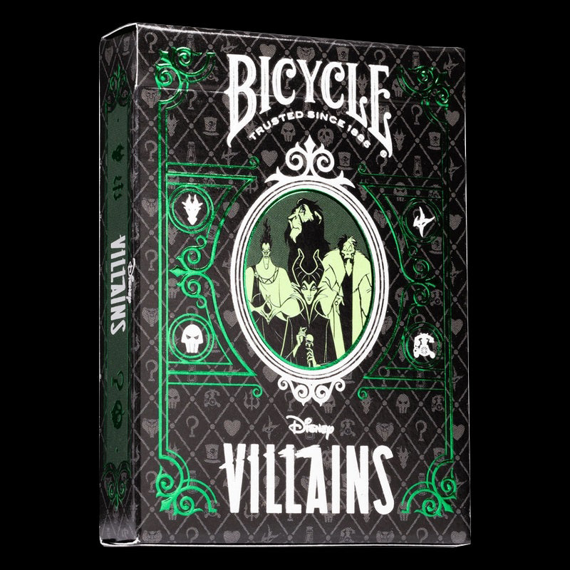 Cartes Bicycle Disney Villains Vert ou Violet
