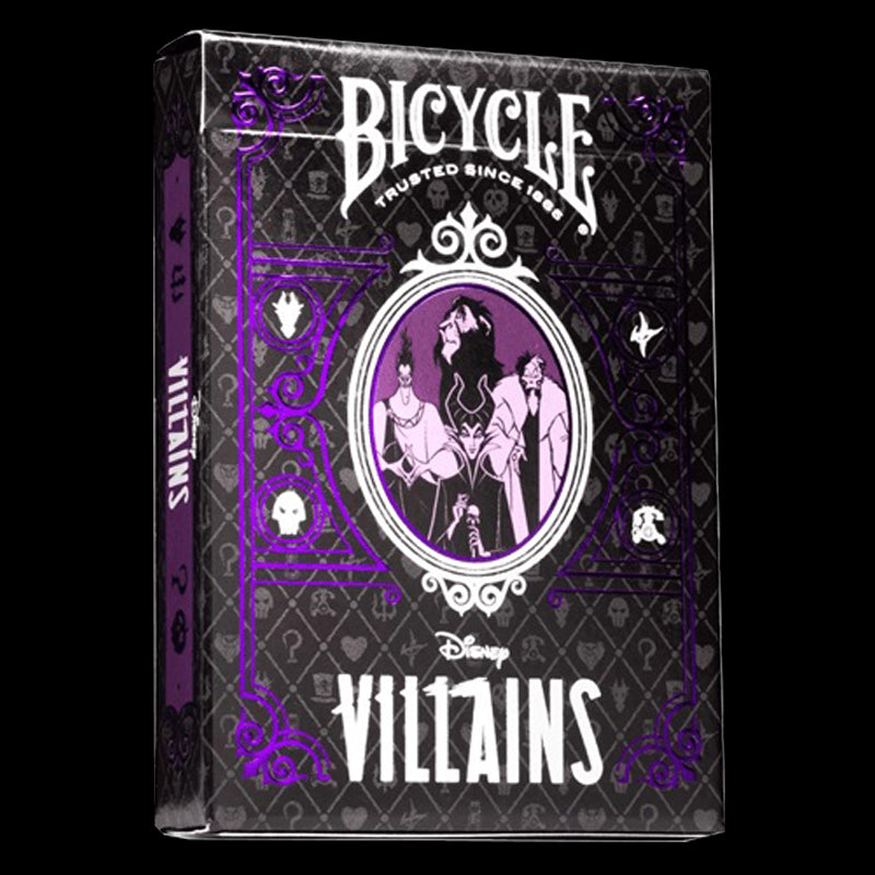 Cartes Bicycle Disney Villains Vert ou Violet