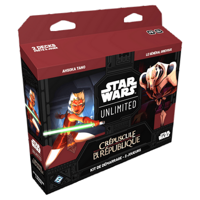 Star wars Unlimited crépuscule de la république Starter deck Grievous et Obiwan FR