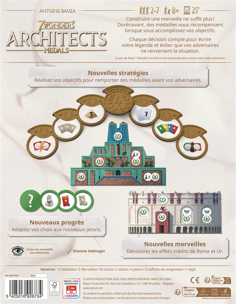 7 wonders architects Medals